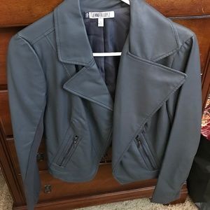 Grey Pleather  Moto style Jacket